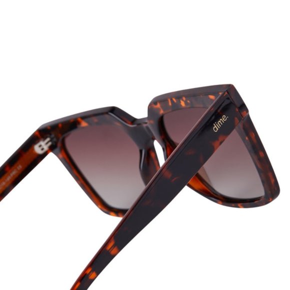 Dime Optics Topanga Sunglasses in Tortoise/ Brown Gradient main image 3
